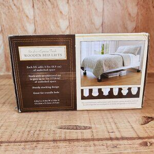 Bed Bath and Beyond Espresso Wooden Bed Post Lifts Brown Lot of 4 New In Box